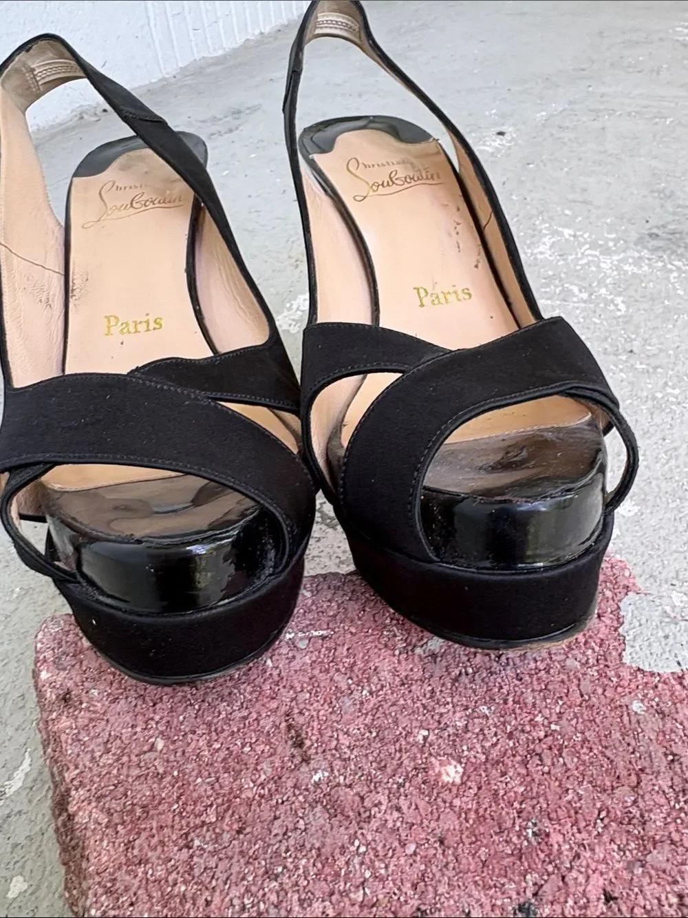 Christian Louboutin Very Croise sling back heels